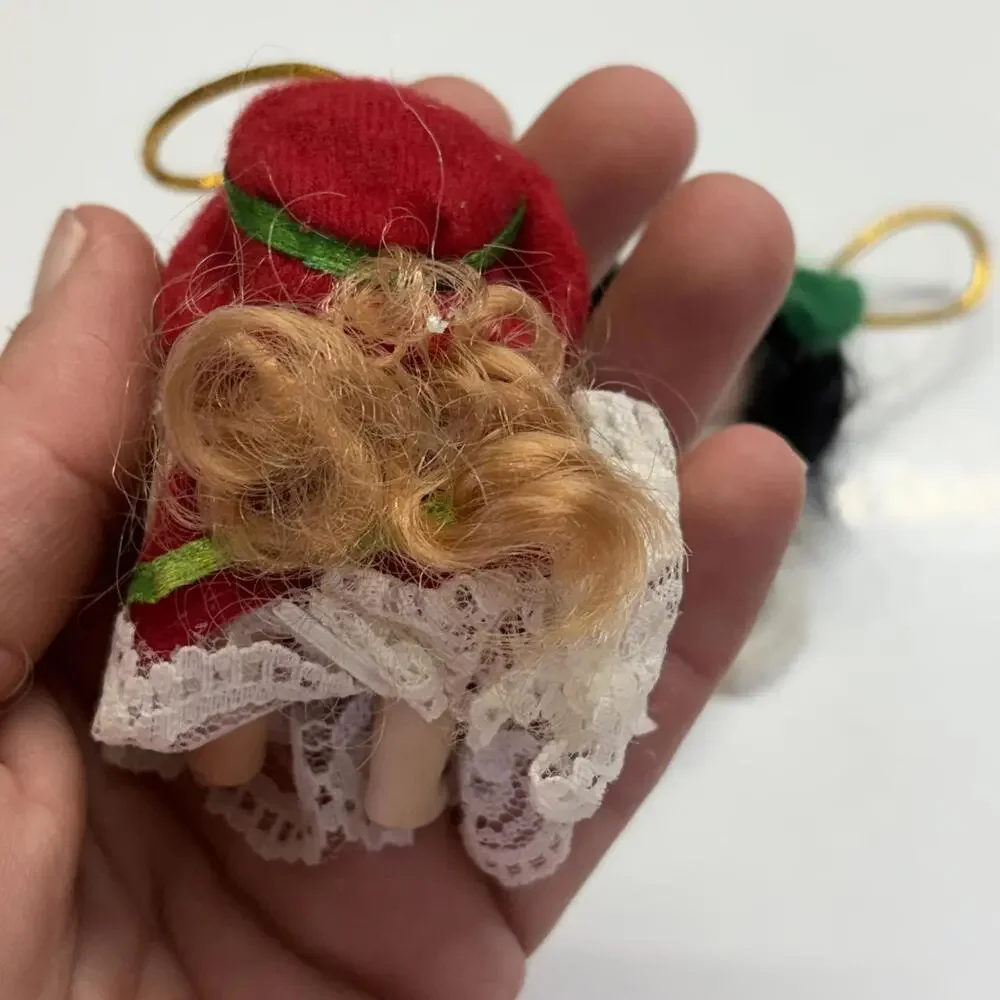 Tiny porcelain doll ornament set vintage 1990’s